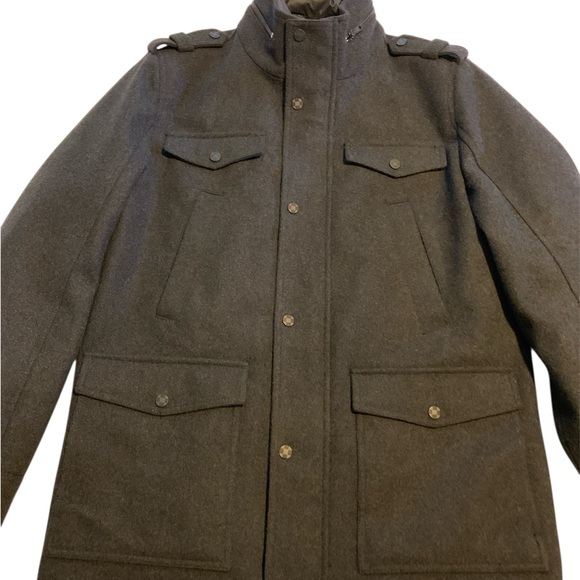 VINCE CAMUTO Men’s Wool Blend Lined Jacket with Pockets Medium